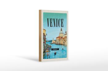 Panneau en bois voyage 12x18 cm Venise Venise Italie décoration de vacances à la mer 1