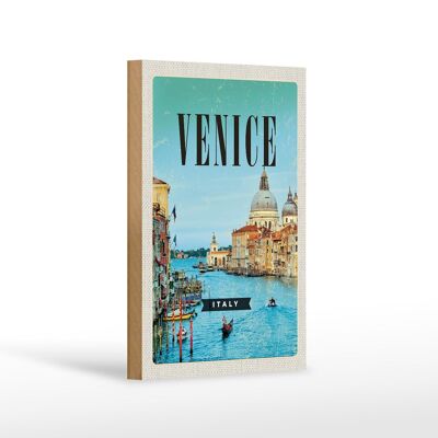 Holzschild Reise 12x18 cm Venedig Venice Italy Meer Urlaub Dekoration