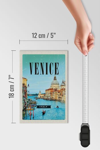 Panneau en bois voyage 12x18 cm Venise Venise Italie décoration de vacances à la mer 4