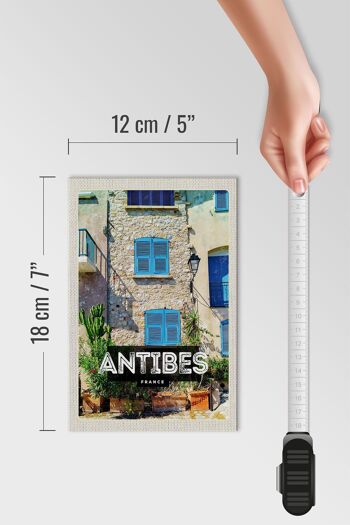 Panneau en bois voyage 12x18cm Antibes France vieille ville destination de voyage décoration 4