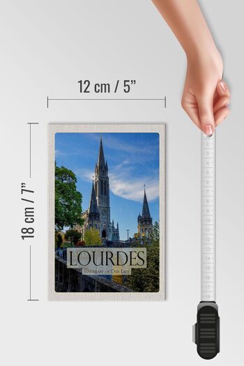 Panneau en bois voyage 12x18cm Décoration Sanctuaires Notre-Dame de Lourdes 4