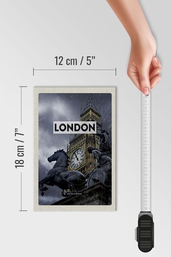 Panneau en bois voyage 12x18 cm Londres Big Ben Queen Elizabeth Tower 4
