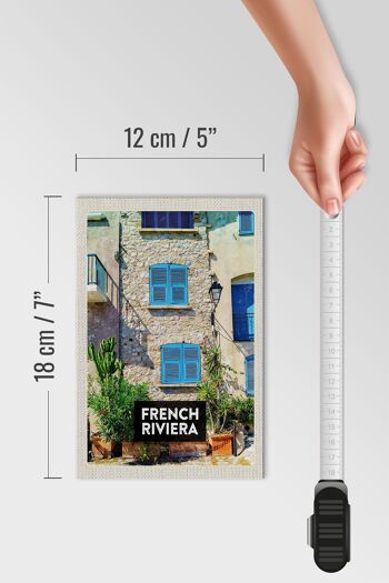 Panneau en bois voyage 12x18 cm Côte d'Azur voyage destination tourisme 4