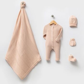 % 100 coton nouveau-né Design moderne bébé ensemble de tricots en coton 3