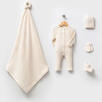 % 100 coton nouveau-né Design moderne bébé ensemble de tricots en coton 9