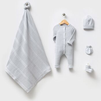 % 100 coton nouveau-né Design moderne bébé ensemble de tricots en coton 6