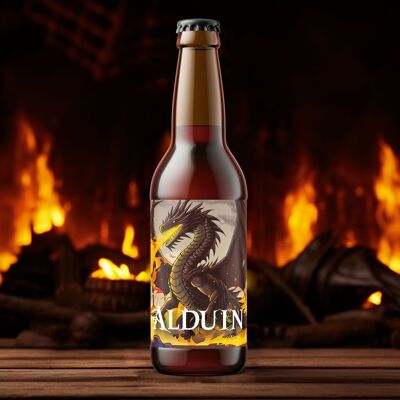 Cerveza ámbar ECOLÓGICA 🐲 Alduin 33cl