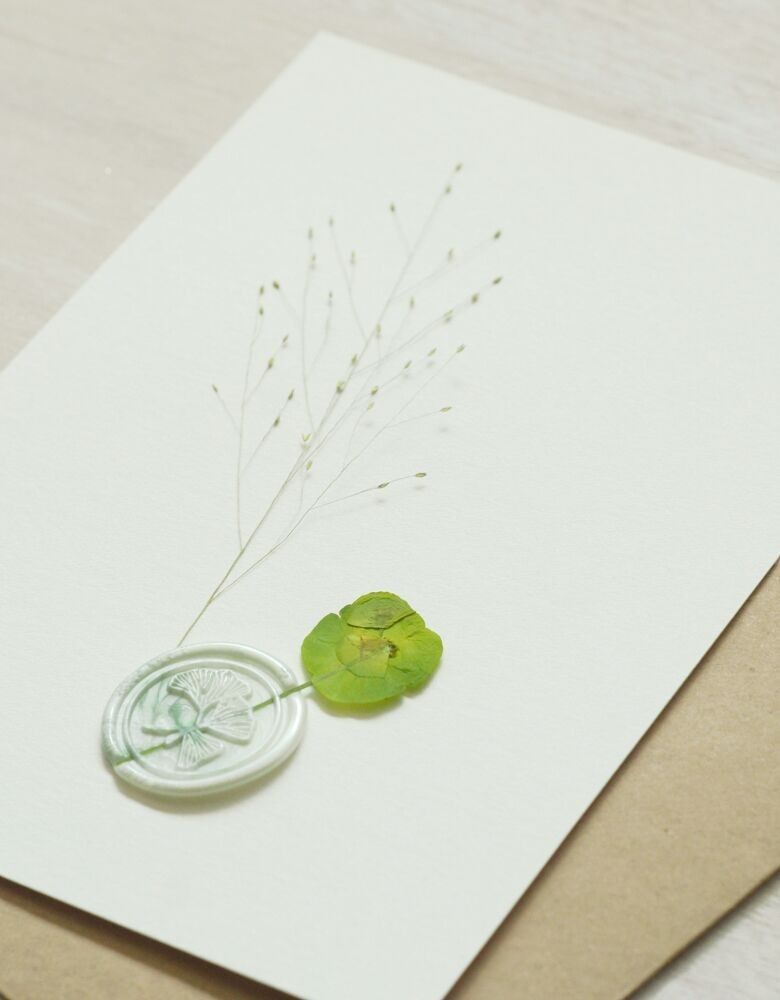 Herbier cacheté Euphorbe • carte 13×18 cm • personnalisable