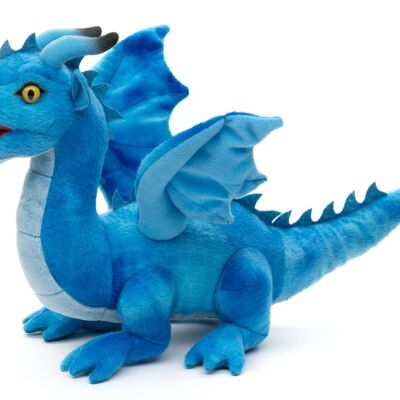 Dragon blue - 40 cm (length) - Keywords: fairy tale, fairy tale world, fable, legend, fantasy, plush, soft toy, stuffed toy, cuddly toy