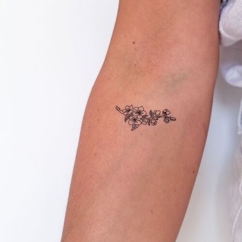tatouage temporaire fleurs de cerisier (set de 3)