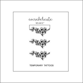tatouage temporaire fleurs de cerisier (set de 3) 3
