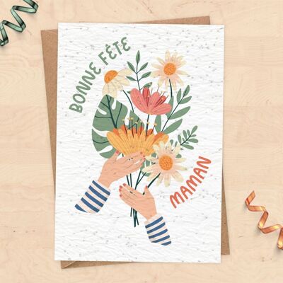 Tarjeta para plantar para el Día de la Madre - Feliz Día de la Madre