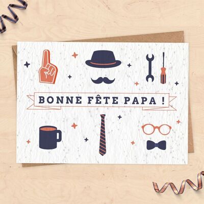 Biglietto da piantare per la festa del papà - Buona festa del papà!