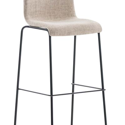 Hoover Bar Chair - Metal / Cream Fabric