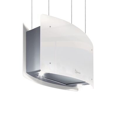 Baraldi Ideal white/stainless steel hanging hood 800 m3/h