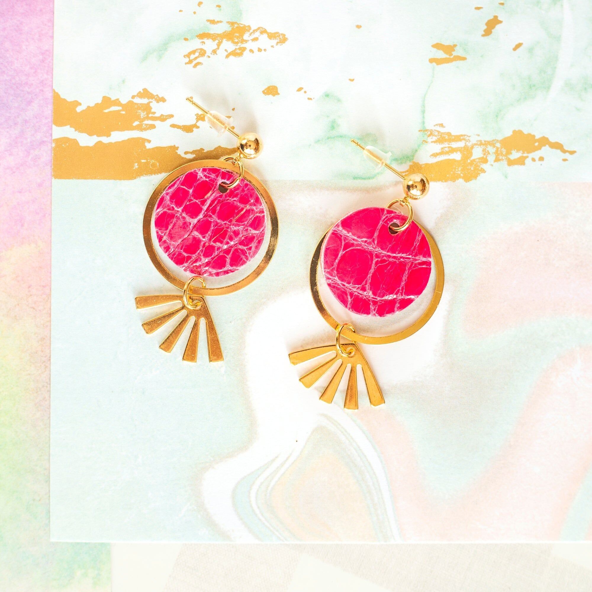 Orecchini Kléo fucsia