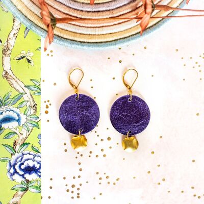 Maude metallic purple earrings