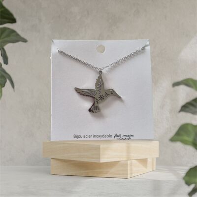 Kolibri-Halskette aus Edelstahl