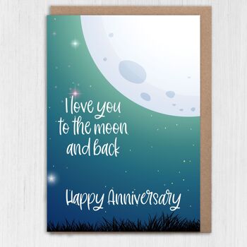 Carte d'anniversaire : Je t'aime jusqu'à la lune et retour 2