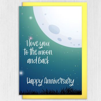Carte d'anniversaire : Je t'aime jusqu'à la lune et retour 4
