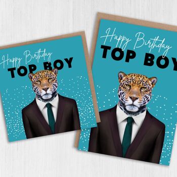 Carte d'anniversaire Jaguar : Joyeux anniversaire, top boy 2