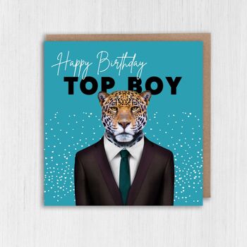 Carte d'anniversaire Jaguar : Joyeux anniversaire, top boy 6