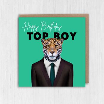 Carte d'anniversaire Jaguar : Joyeux anniversaire, top boy 7