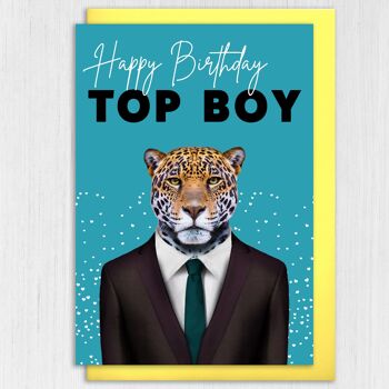 Carte d'anniversaire Jaguar : Joyeux anniversaire, top boy 8
