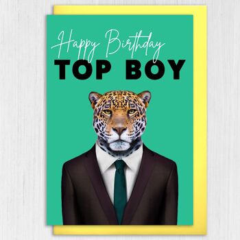 Carte d'anniversaire Jaguar : Joyeux anniversaire, top boy 9