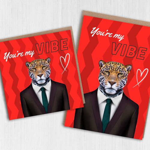 Jaguar in clothes card: You’re my vibe