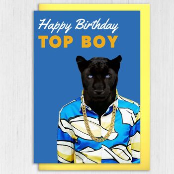 Carte d'anniversaire Panthère : Joyeux anniversaire top boy 4