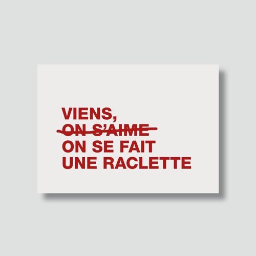 Carte amour : "Viens on s'aime"