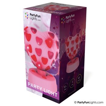 PartyFunLights - Lampe de fête en forme de cœur - Alimentée par USB 2