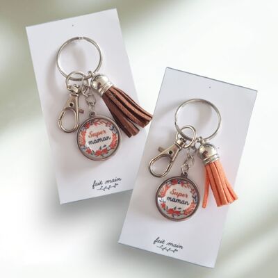 Super mom keychain