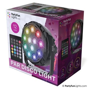 12 LED - PAR - Lampe Disco - avec télécommande 2