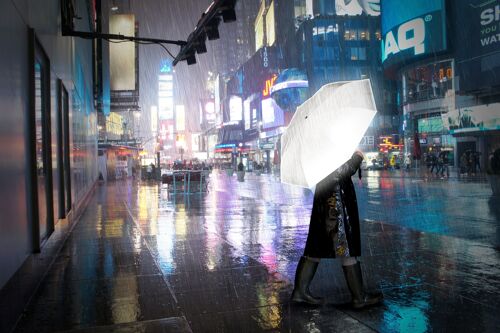 Reflektierender Regenschirm