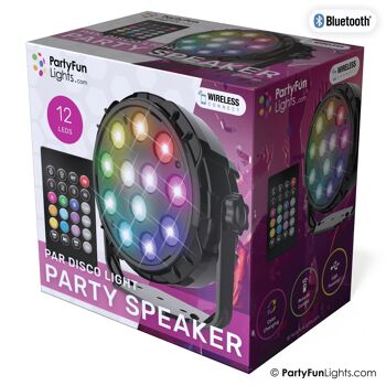 12 LED - PAR - Lampe Disco - Haut-parleur Party - avec télécommande 2