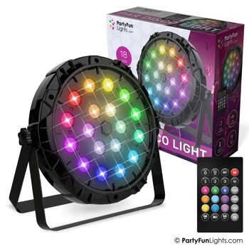 18 LED - PAR - Lampe Disco - avec télécommande 4