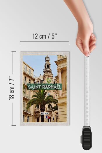 Panneau en bois voyage 12x18 cm Saint-Raphaël France décoration ville portuaire 4