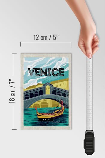 Panneau en bois voyage 12x18 cm Venise Italie décoration photo pittoresque 4