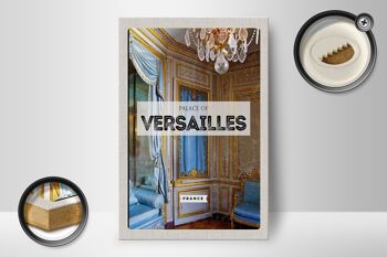 Panneau en bois voyage 12x18 cm Château de Versailles France destination voyage 2