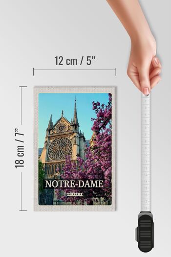 Panneau en bois voyage 12x18 cm Notre-Dame de paris destination voyage vacances 4