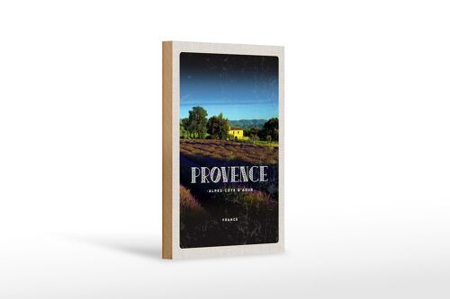 Holzschild Reise 12x18cm Provence-Alpes-Côte d'Azur France Dekoration