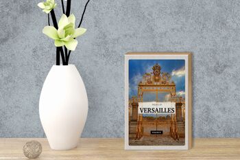 Panneau en bois voyage 12x18cm Château de Versailles France Golden Gate 3