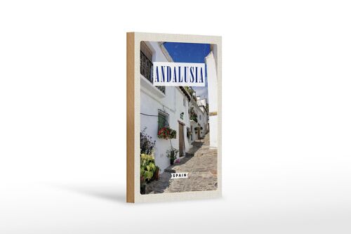 Holzschild Reise 12x18 cm Andalusia Spain Altstadt Reiseziel