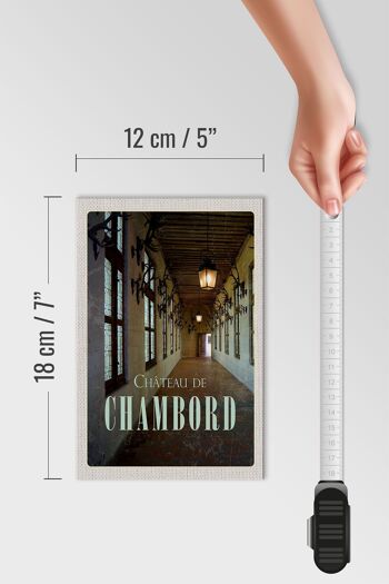 Panneau en bois voyage 12x18 cm Château de Chambord cadeau château 4