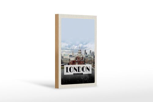 Holzschild Reise 12x18cm London United Kingdom Foto Poster Dekoration