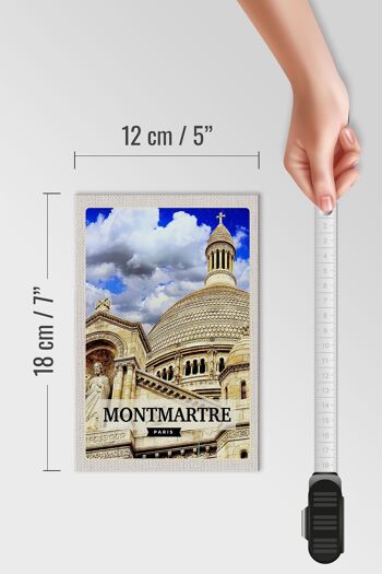 Panneau en bois voyage 12x18 cm Montmartre Paris architecture cadeau 4