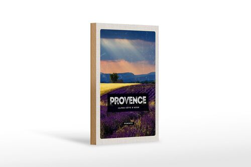 Holzschild Reise 12x18 cm Provence Alpes Cote d'Azur Geschenk