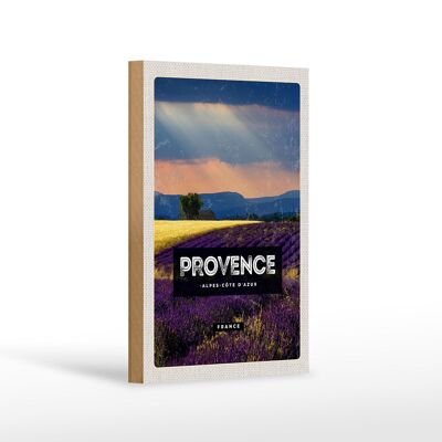 Panneau en bois voyage 12x18 cm Provence Alpes Côte d'Azur cadeau